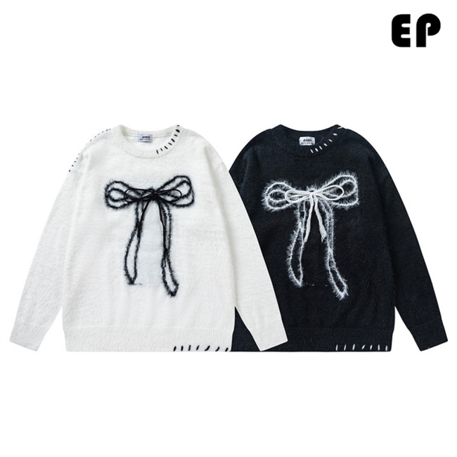 Women Knitted Sweater Pullover Pullover Cardigan Ripped Top