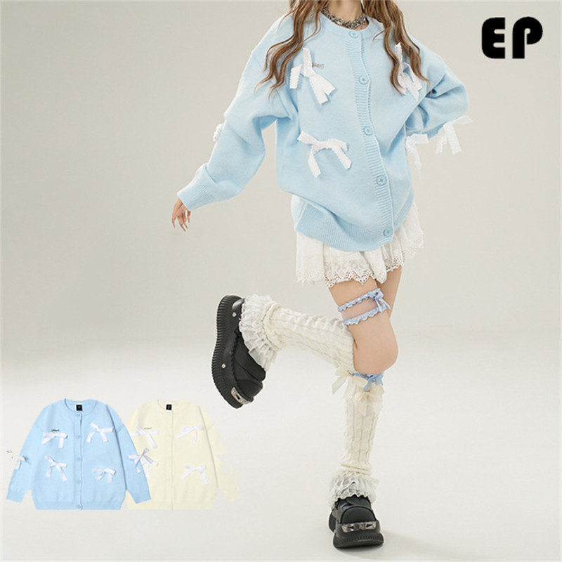 Women Knitted Sweater Pullover Pullover Cardigan Ripped Top