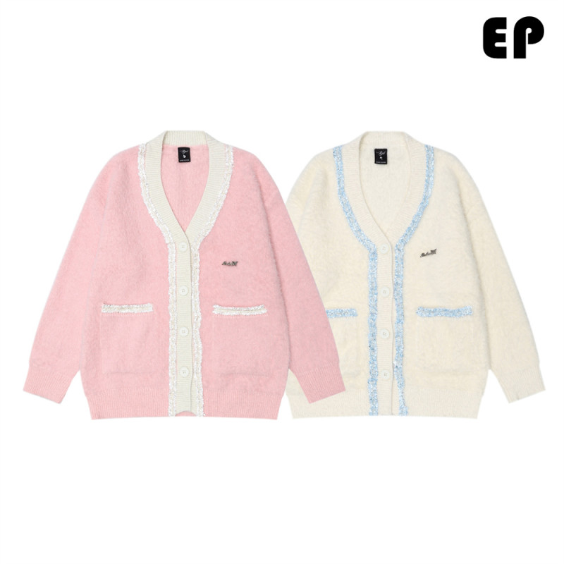 Women Knitted Sweater Pullover Pullover Cardigan Ripped Top