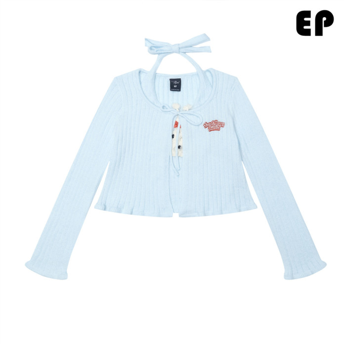 Women Knitted Sweater Pullover Pullover Cardigan Ripped Top