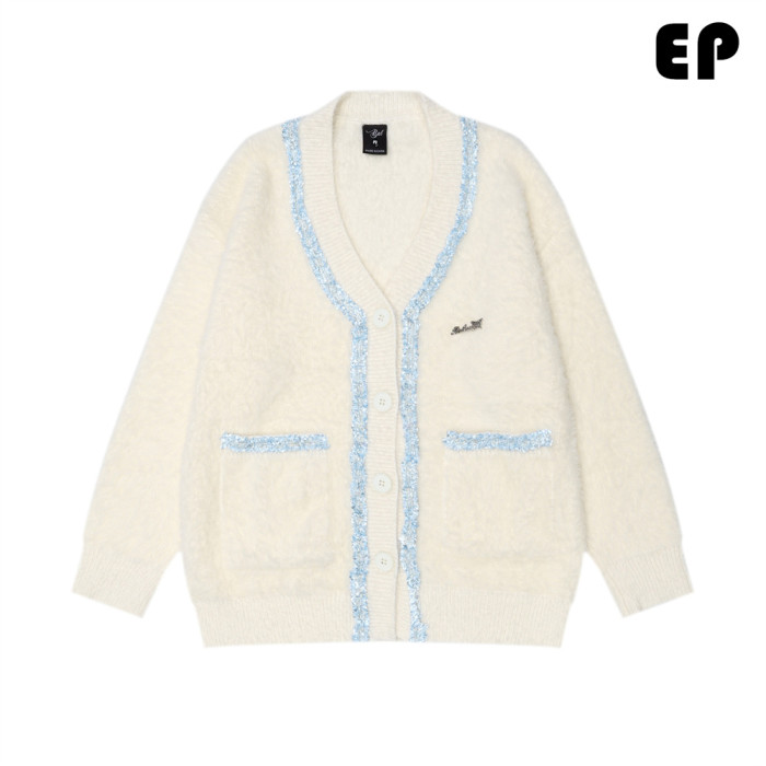 Women Knitted Sweater Pullover Pullover Cardigan Ripped Top