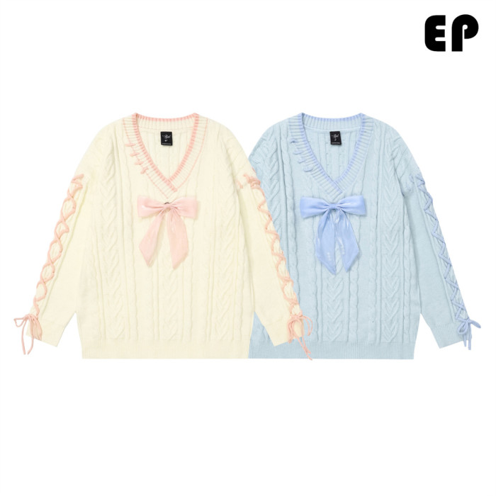 Women Knitted Sweater Pullover Pullover Cardigan Ripped Top