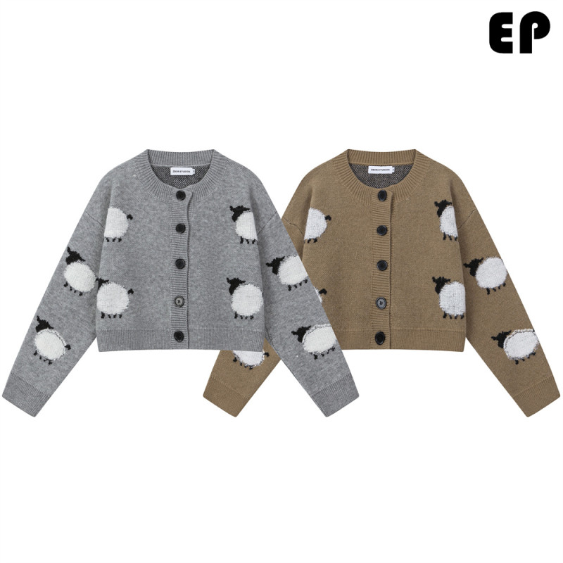 Women Knitted Sweater Pullover Pullover Cardigan Ripped Top