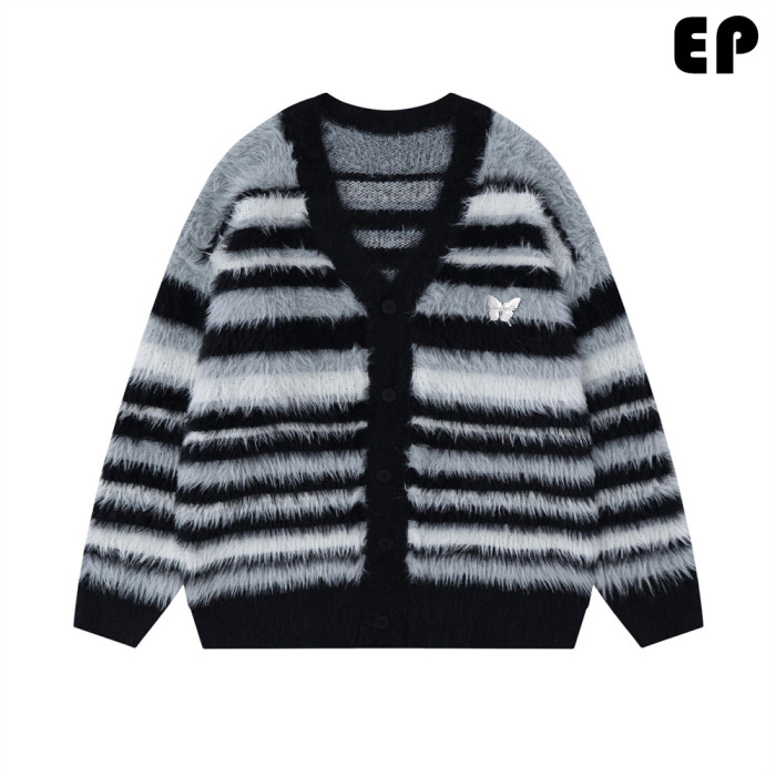 Women Knitted Sweater Pullover Pullover Cardigan Ripped Top