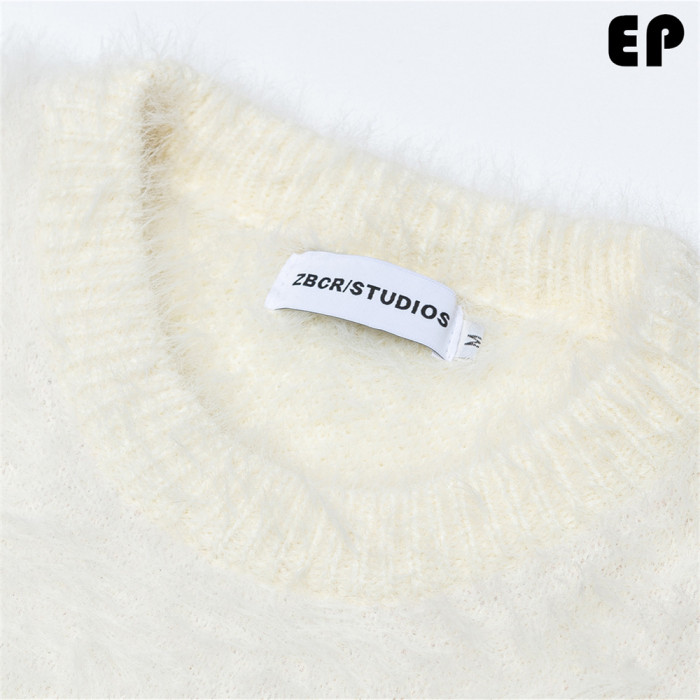 Women Knitted Sweater Pullover Pullover Cardigan Ripped Top