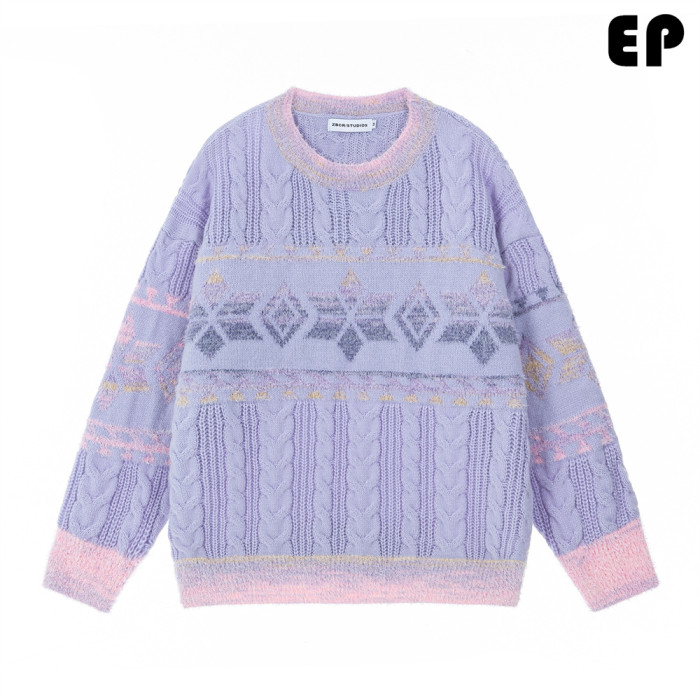 Women Knitted Sweater Pullover Pullover Cardigan Ripped Top