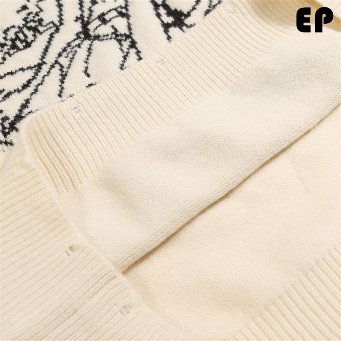 Women Knitted Sweater Pullover Pullover Cardigan Ripped Top