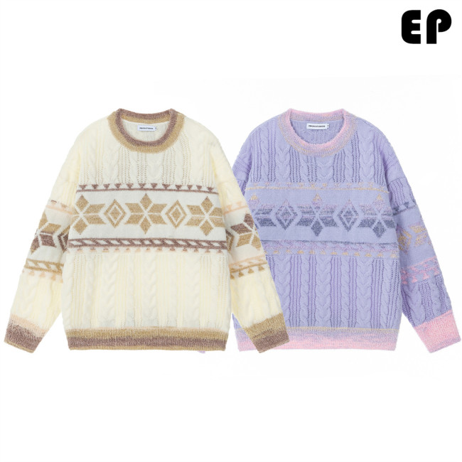 Women Knitted Sweater Pullover Pullover Cardigan Ripped Top