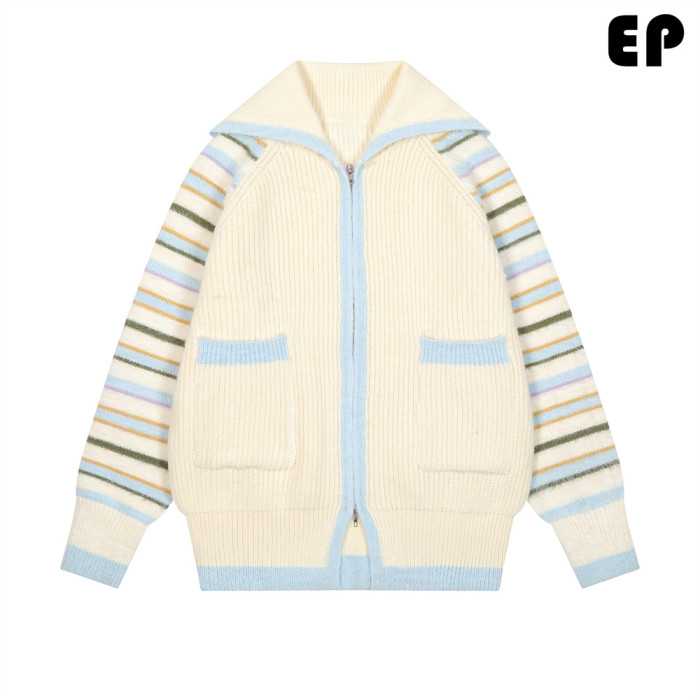 Women Knitted Sweater Pullover Pullover Cardigan Ripped Top