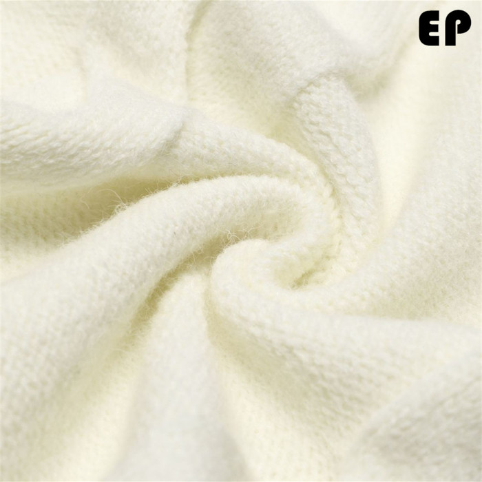 Women Knitted Sweater Pullover Pullover Cardigan Ripped Top