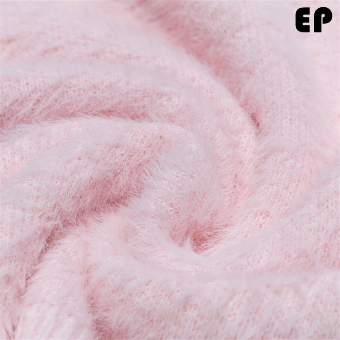 Women Knitted Sweater Pullover Pullover Cardigan Ripped Top