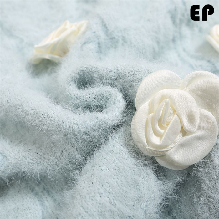 Women Knitted Sweater Pullover Pullover Cardigan Ripped Top