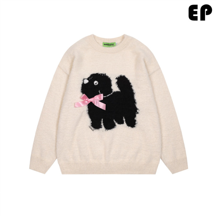 Women Knitted Sweater Pullover Pullover Cardigan Ripped Top