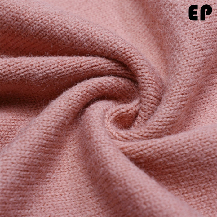 Women Knitted Sweater Pullover Pullover Cardigan Ripped Top