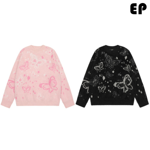 Women Knitted Sweater Pullover Pullover Cardigan Ripped Top