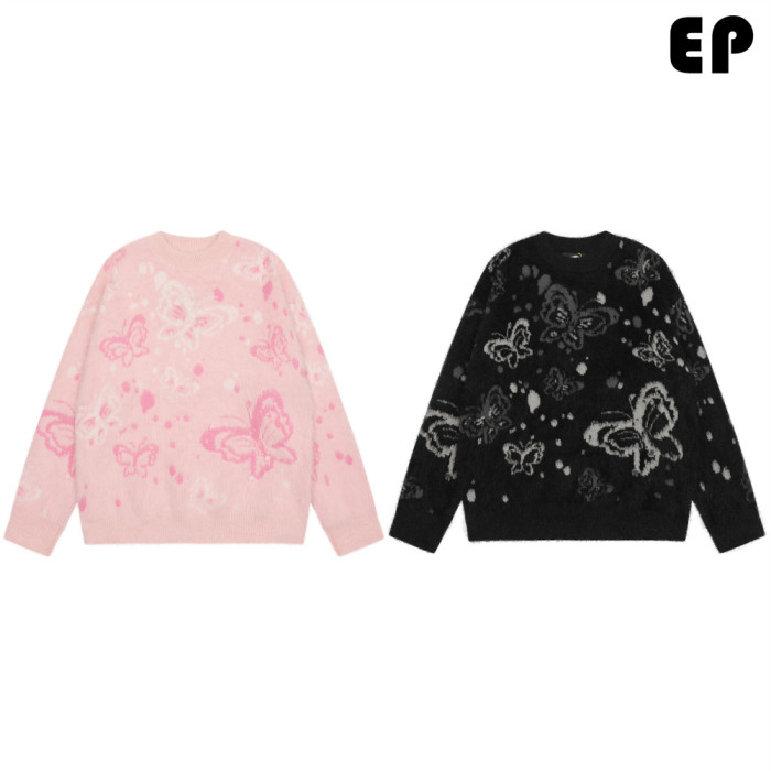 Women Knitted Sweater Pullover Pullover Cardigan Ripped Top