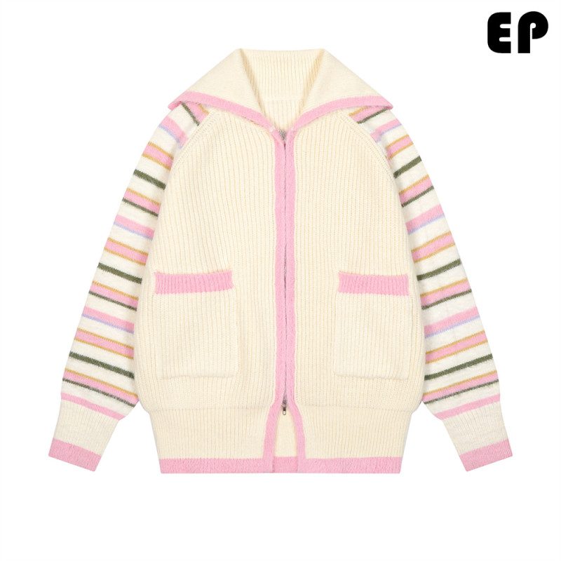 Women Knitted Sweater Pullover Pullover Cardigan Ripped Top