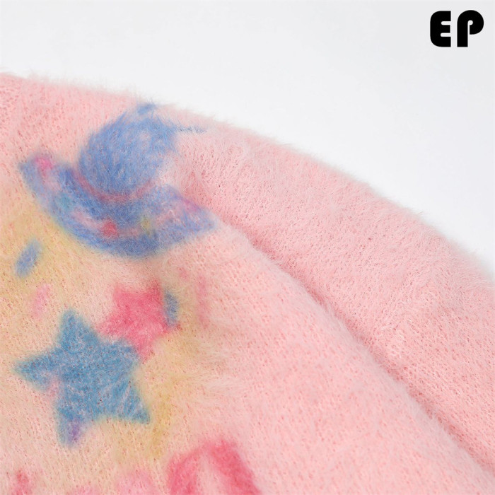 Women Knitted Sweater Pullover Pullover Cardigan Ripped Top