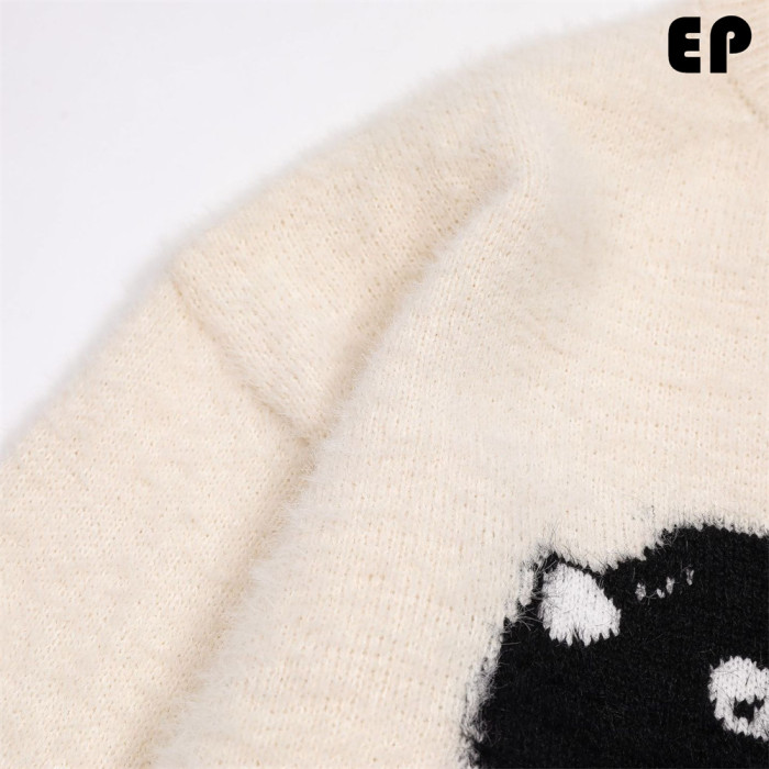 Women Knitted Sweater Pullover Pullover Cardigan Ripped Top