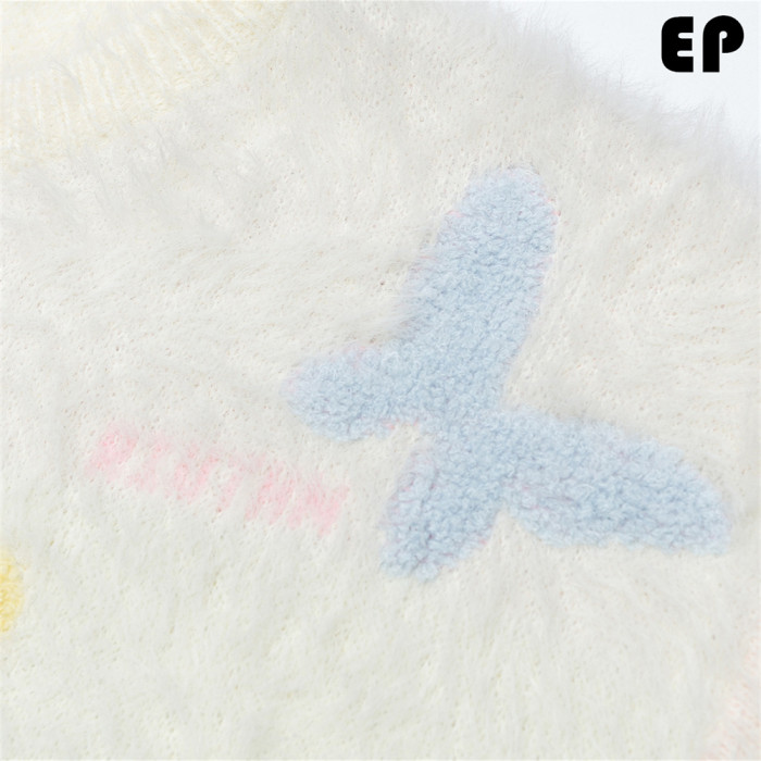 Women Knitted Sweater Pullover Pullover Cardigan Ripped Top