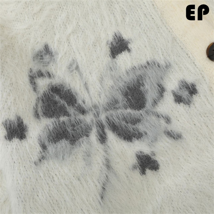 Women Knitted Sweater Pullover Pullover Cardigan Ripped Top