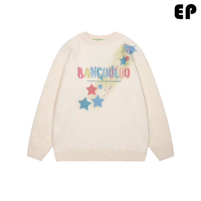 Women Knitted Sweater Pullover Pullover Cardigan Ripped Top