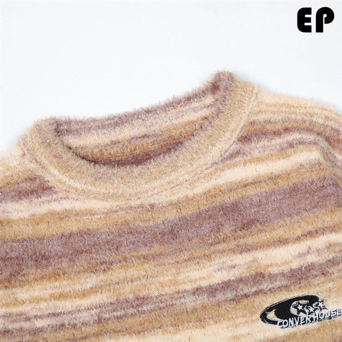 Women Knitted Sweater Pullover Pullover Cardigan Ripped Top