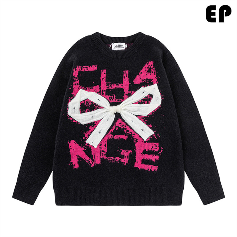 Women Knitted Sweater Pullover Pullover Cardigan Ripped Top