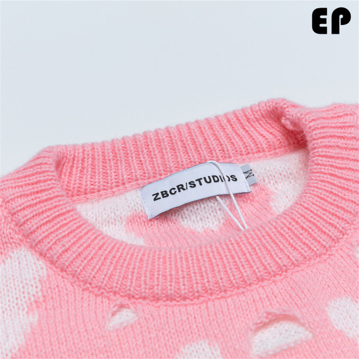 Women Knitted Sweater Pullover Pullover Cardigan Ripped Top