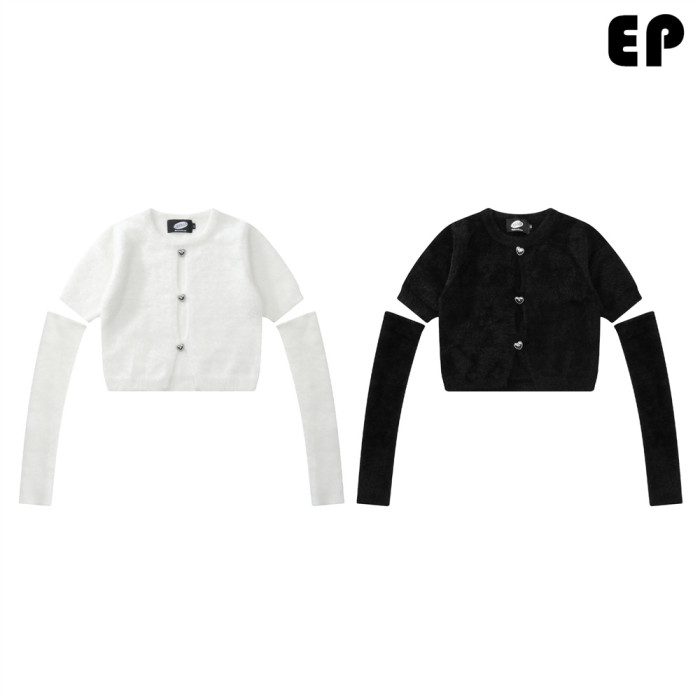 Women Knitted Sweater Pullover Pullover Cardigan Ripped Top