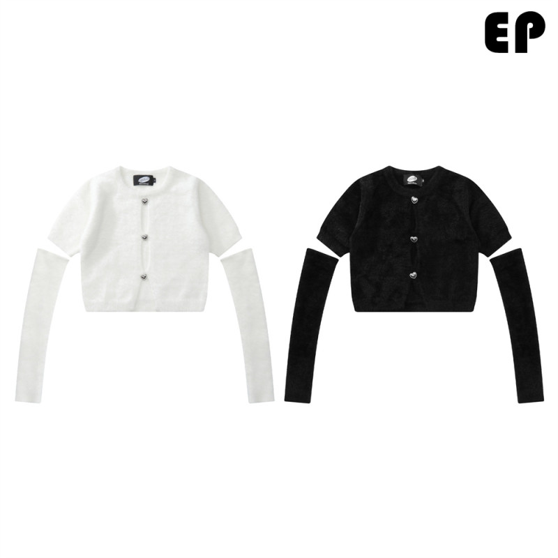 Women Knitted Sweater Pullover Pullover Cardigan Ripped Top