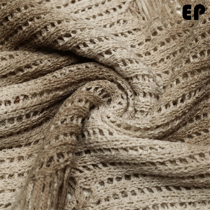 Women Knitted Sweater Pullover Pullover Cardigan Ripped Top