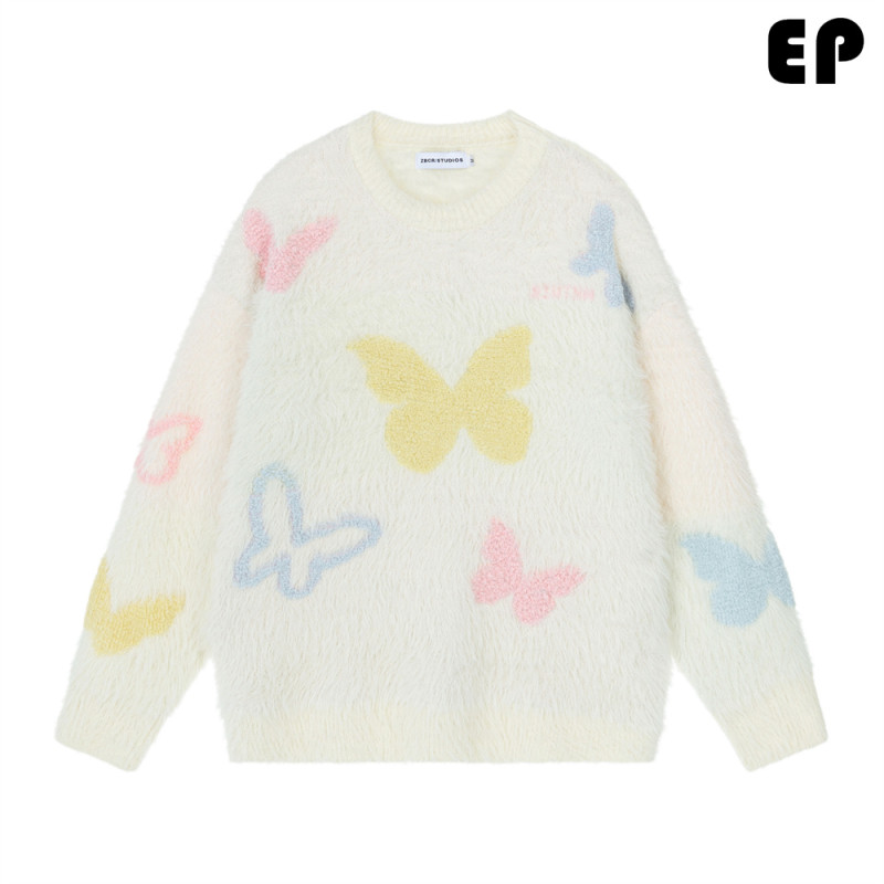 Women Knitted Sweater Pullover Pullover Cardigan Ripped Top