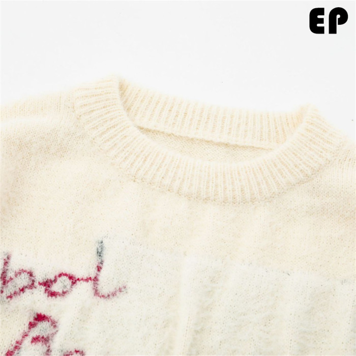 Women Knitted Sweater Pullover Pullover Cardigan Ripped Top