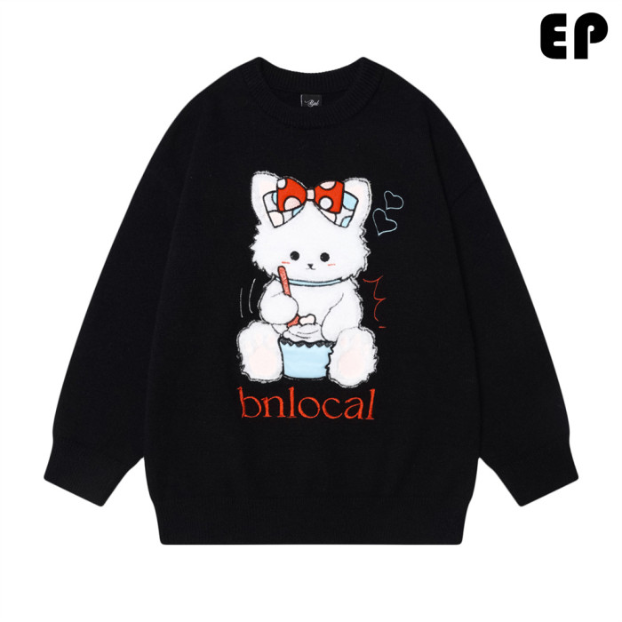 Women Knitted Sweater Pullover Pullover Cardigan Ripped Top