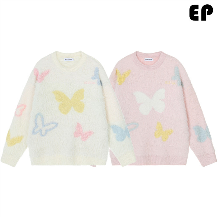 Women Knitted Sweater Pullover Pullover Cardigan Ripped Top