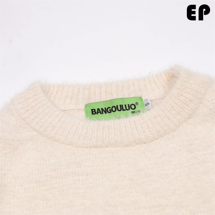 Women Knitted Sweater Pullover Pullover Cardigan Ripped Top