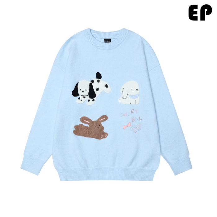 Women Knitted Sweater Pullover Pullover Cardigan Ripped Top