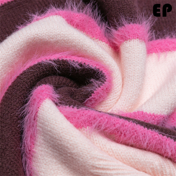 Women Knitted Sweater Pullover Pullover Cardigan Ripped Top