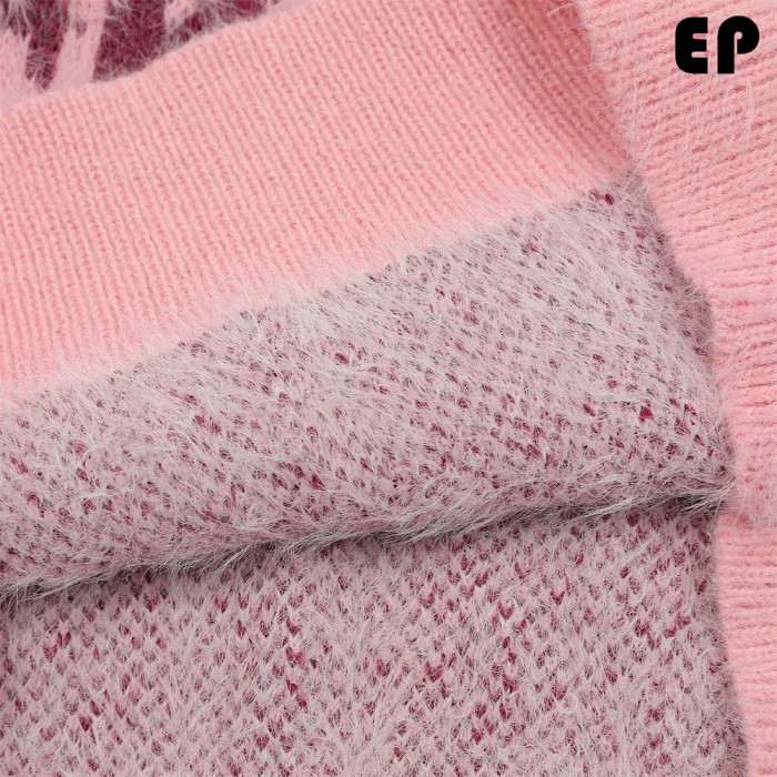 Women Knitted Sweater Pullover Pullover Cardigan Ripped Top