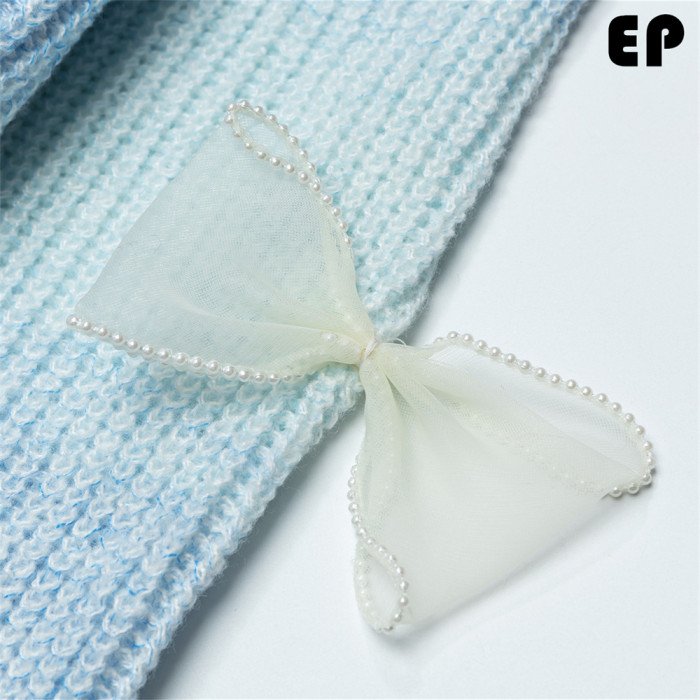 Women Knitted Sweater Pullover Pullover Cardigan Ripped Top