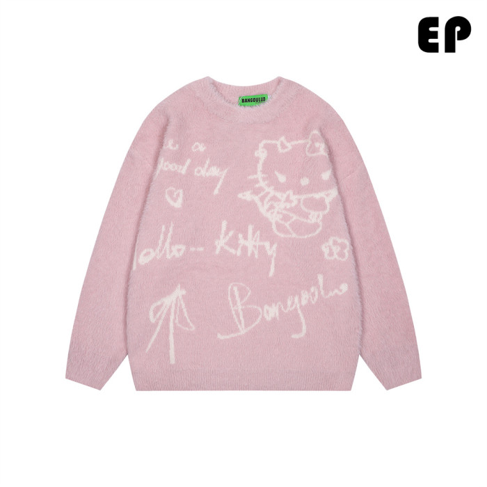 Women Knitted Sweater Pullover Pullover Cardigan Ripped Top