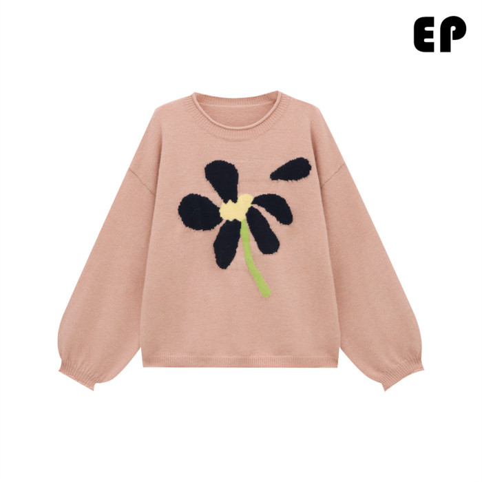 Women Knitted Sweater Pullover Pullover Cardigan Ripped Top