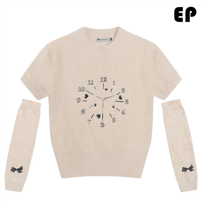 Women Knitted Sweater Pullover Pullover Cardigan Ripped Top