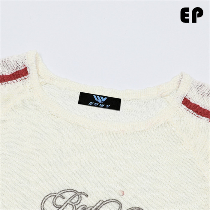 Women Knitted Sweater Pullover Pullover Cardigan Ripped Top