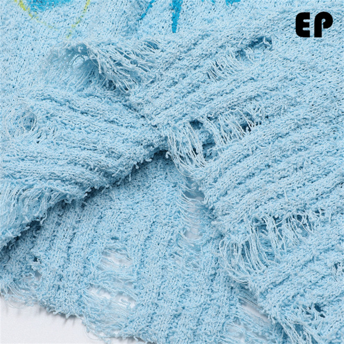Women Knitted Sweater Pullover Pullover Cardigan Ripped Top