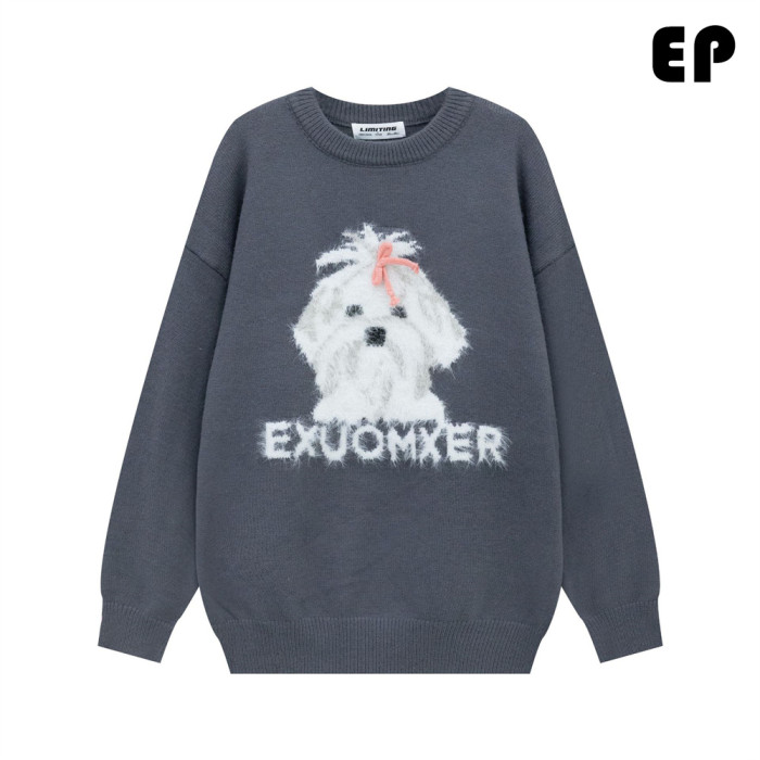 Women Knitted Sweater Pullover Pullover Cardigan Ripped Top