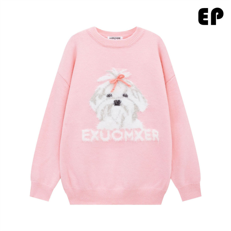 Women Knitted Sweater Pullover Pullover Cardigan Ripped Top