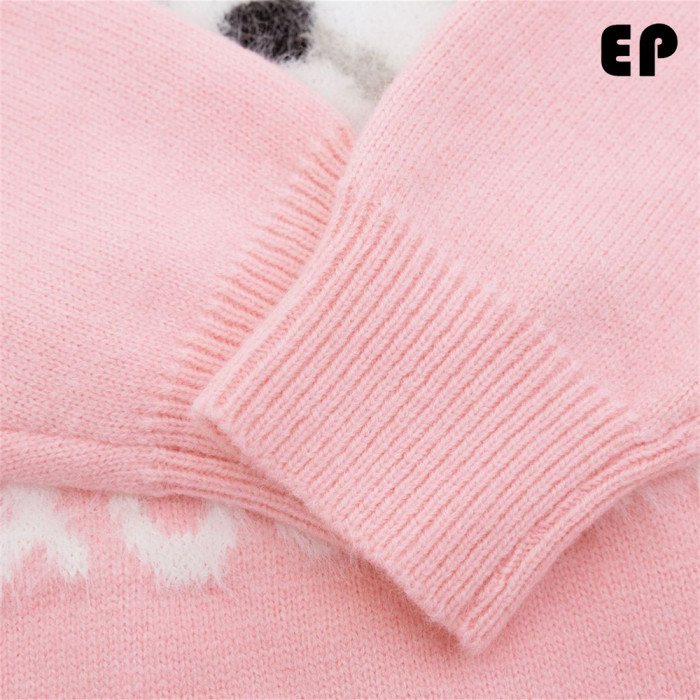 Women Knitted Sweater Pullover Pullover Cardigan Ripped Top