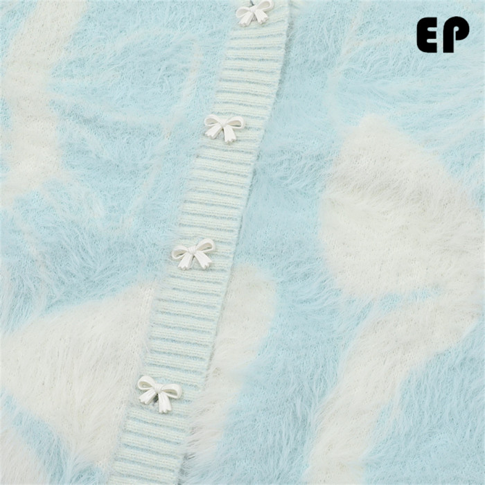 Women Knitted Sweater Pullover Pullover Cardigan Ripped Top